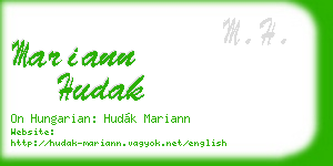 mariann hudak business card